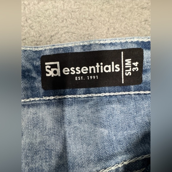 Sp Essentials Active Flex Light Sand Blue Jean Short Men's Size 34 Slim NWT - Picture 9 of 13